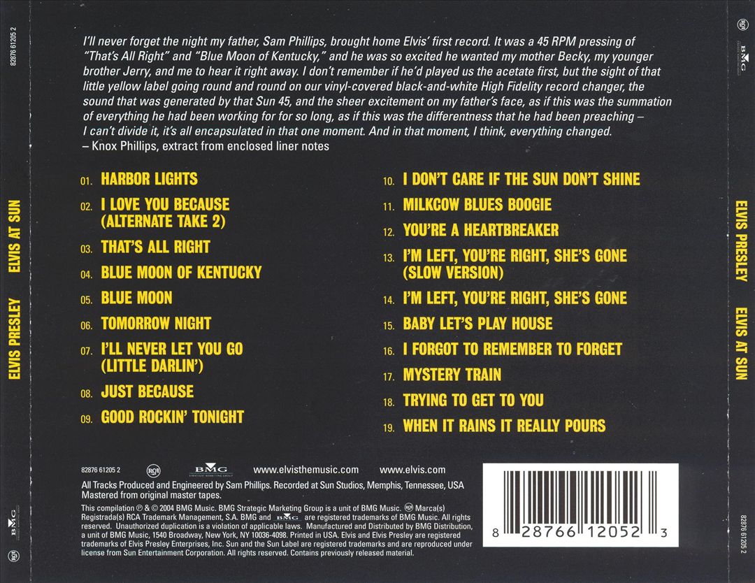 Elvis at Sun cover art