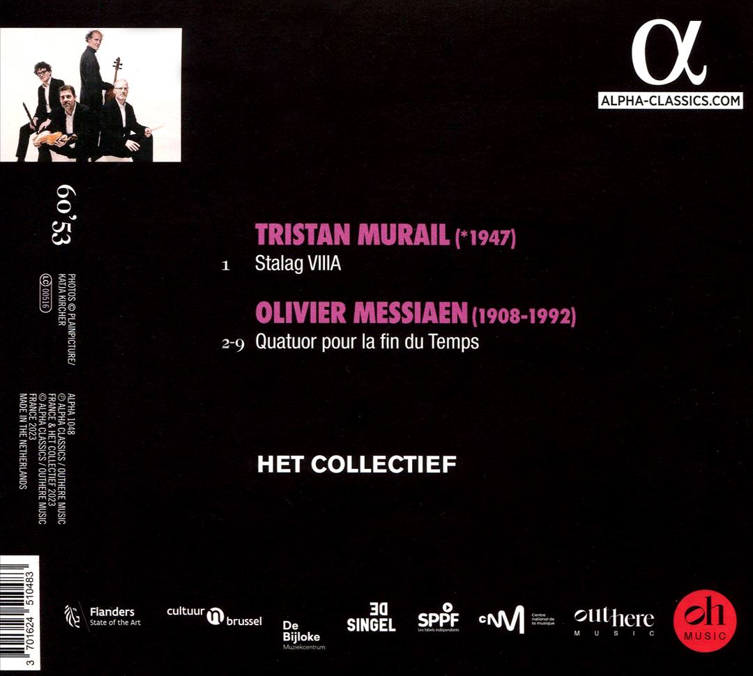 Messiaen: Quatuor pour la fin du temps; Murail: Stalag VIIIa cover art