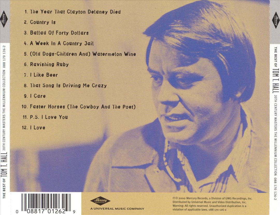 20th Century Masters - The Millennium Collection: The Best of Tom T. Hall cover art