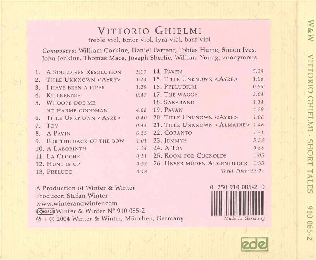 Short Tales for a Viol: English Music of the 17th Century cover art