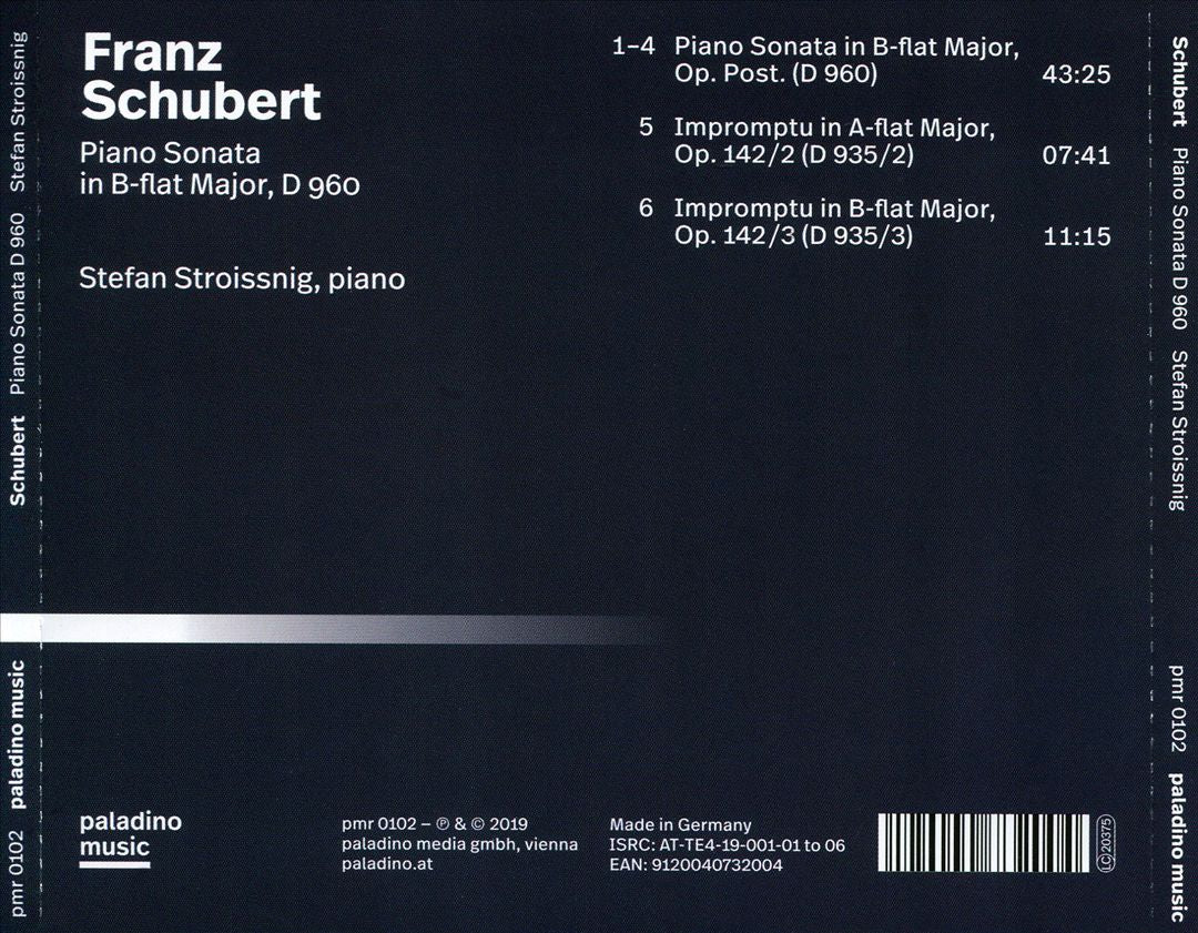 Franz Schubert: Piano Sonata in B-flat Major, D 960 cover art