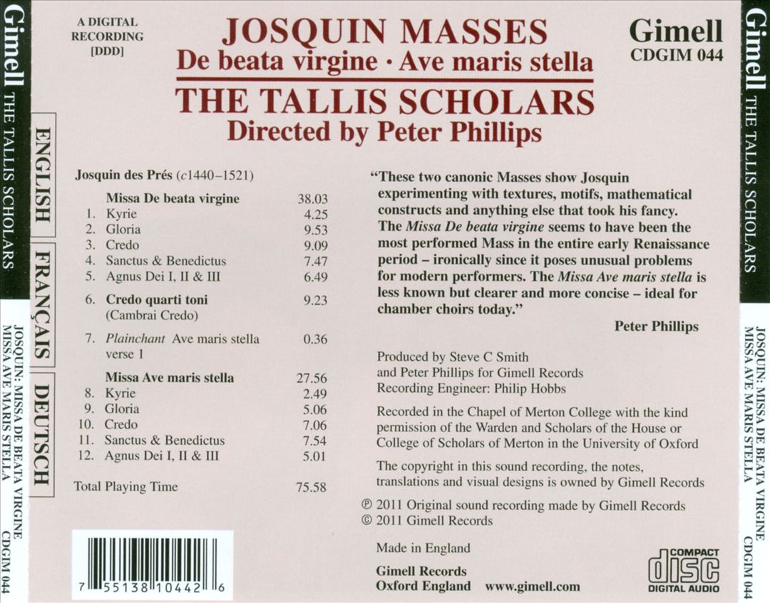 Josquin des Prés: Masses cover art