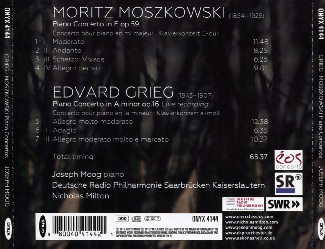 Grieg & Moszkowski: Piano Concertos cover art