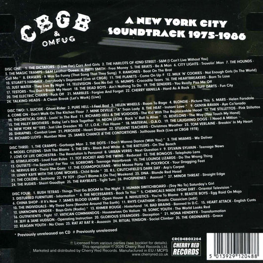 CBGB: A New York City Soundtrack 1975-1986 cover art