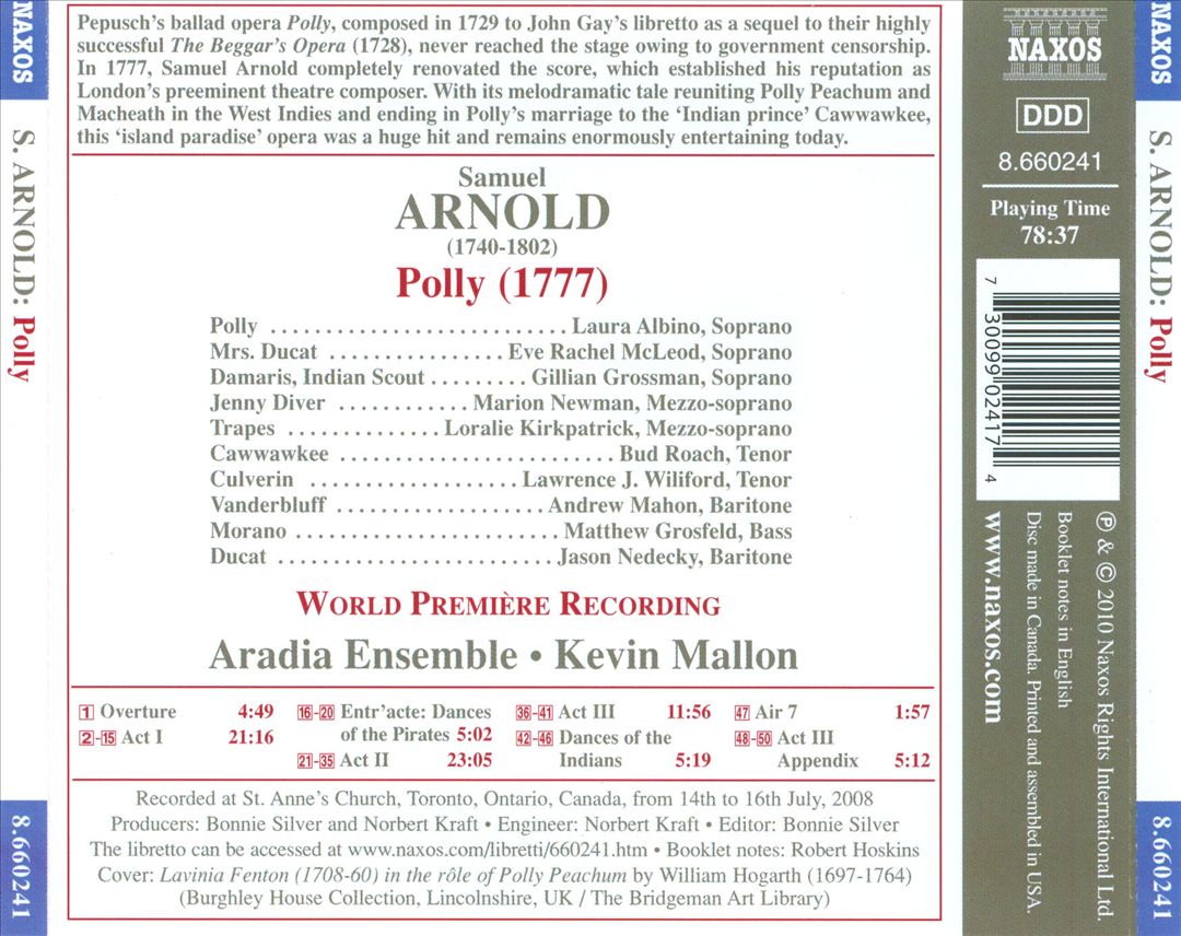 Samuel Arnold: Polly cover art
