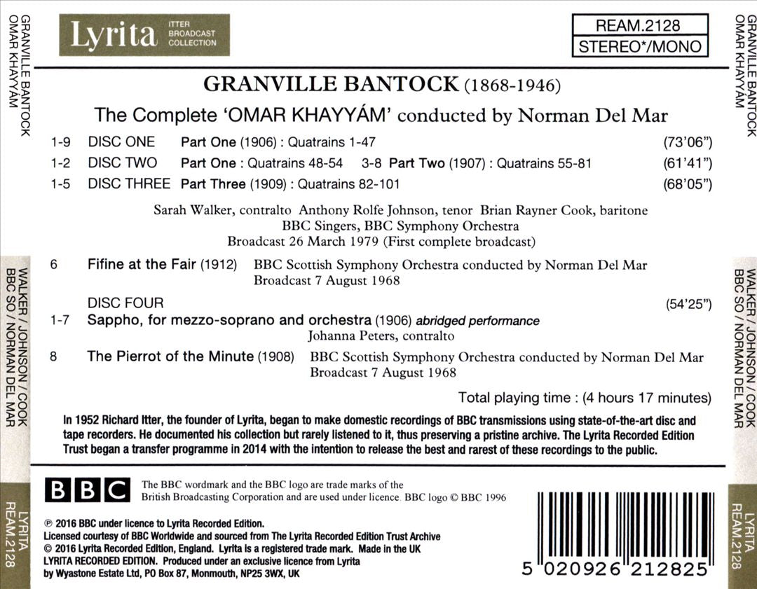 Granville Bantock: The Complete Omar Khayyám cover art