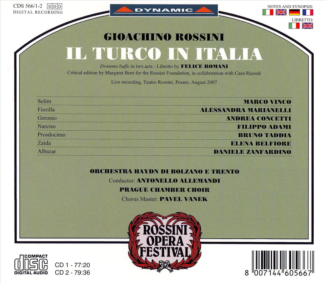Rossini: Il Turco in Italia cover art