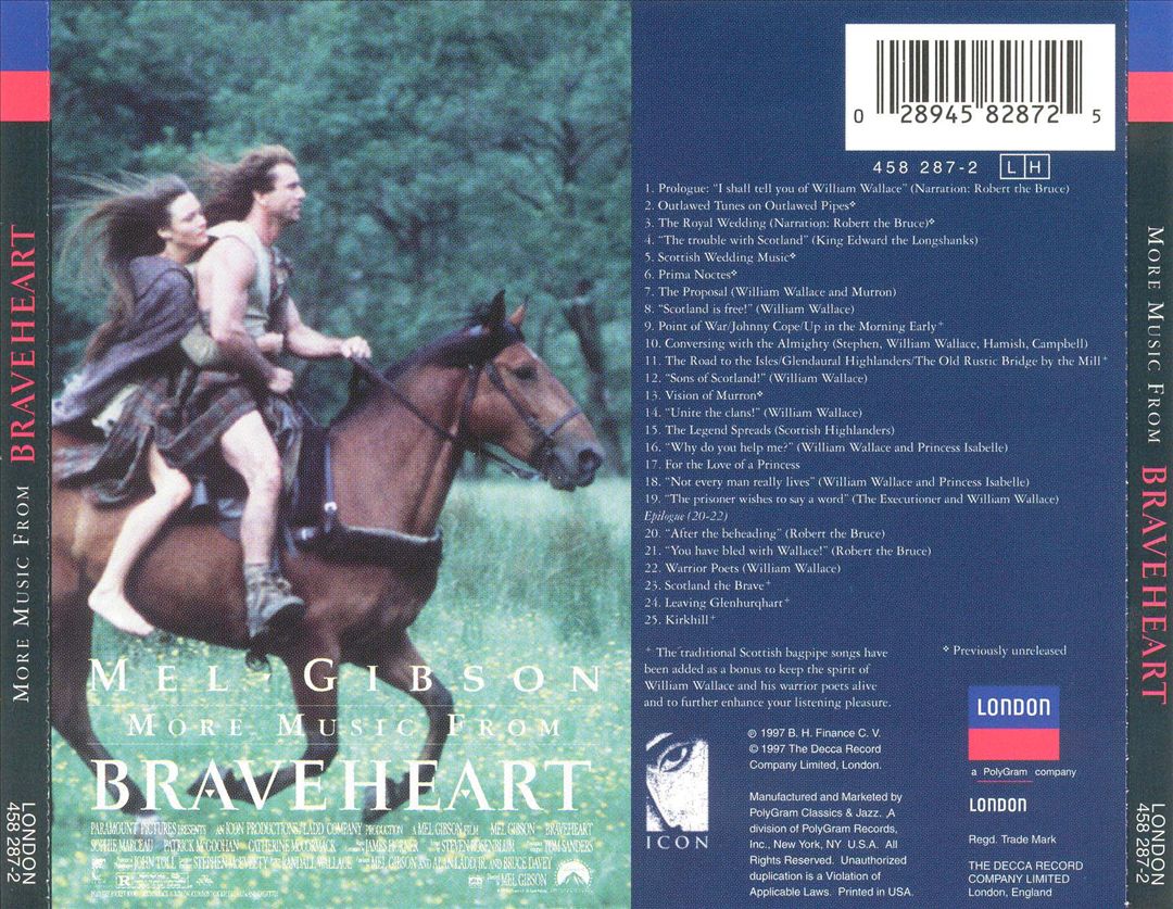 More Music from Braveheart cover art