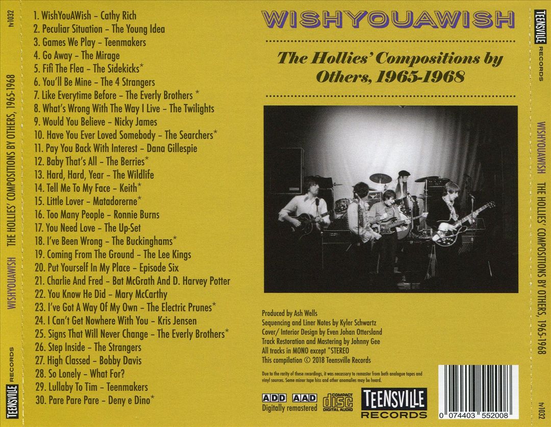 Wishyouawish: The Hollies' Compositions By Others, 1965-1968 cover art