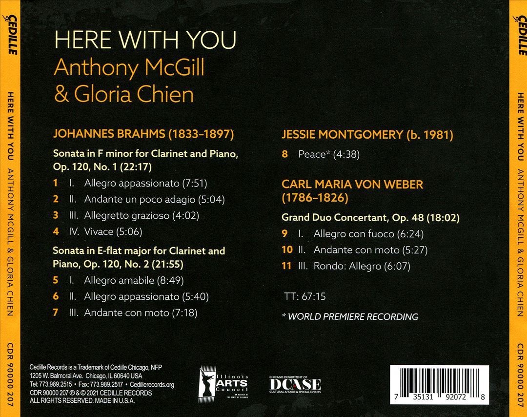 Here With You: The Brahms Sonatas cover art