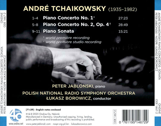 André Tchaikowsky: Two Piano Concertos; Piano Sonata cover art