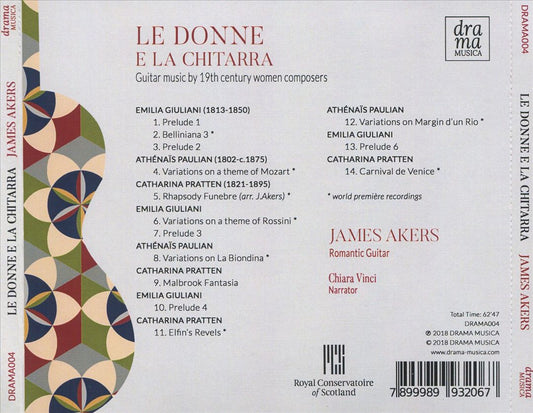 Donne e la Chitarra: Guitar Music by 19th Century Women Composers cover art