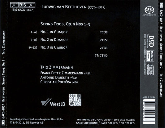 Beethoven: String Trios, Op. 9 cover art
