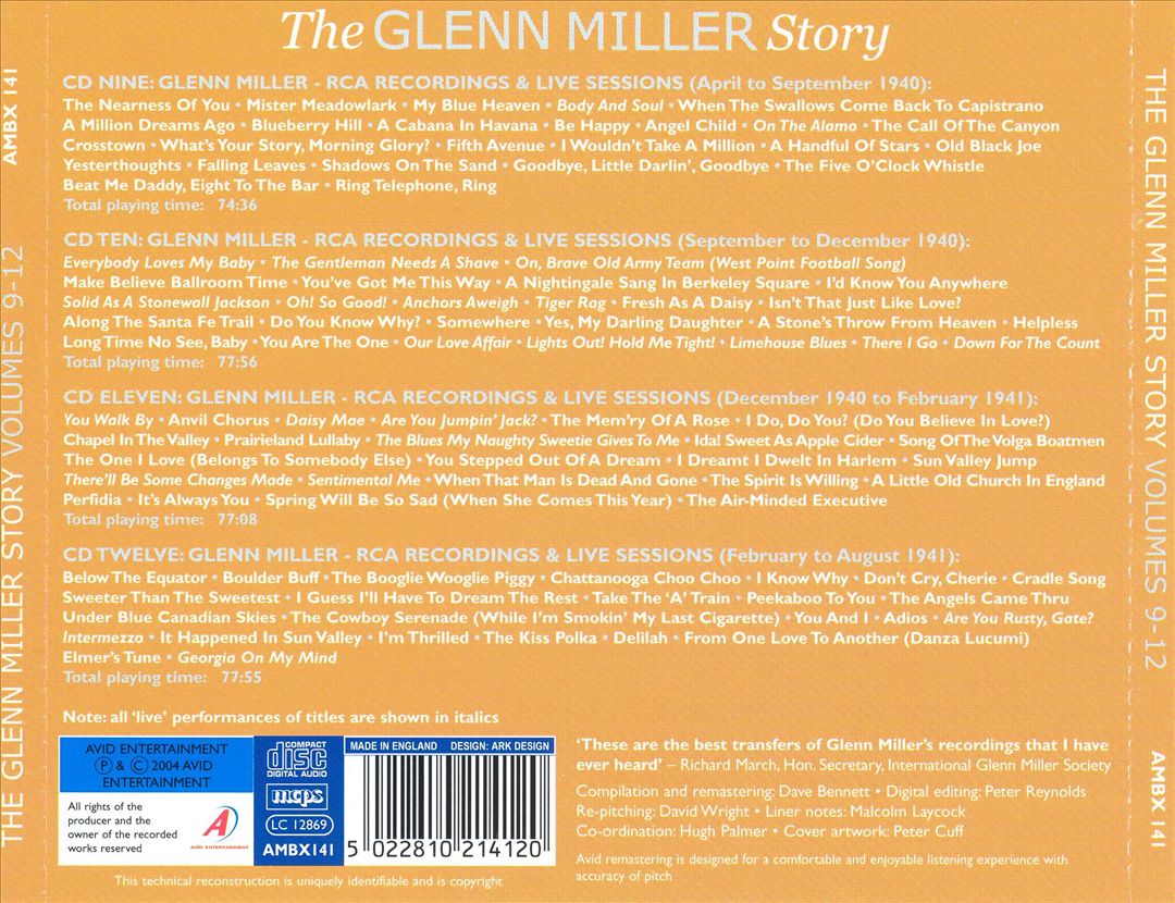 Glenn Miller Story: Centenary Collection, Vols. 9-12 cover art