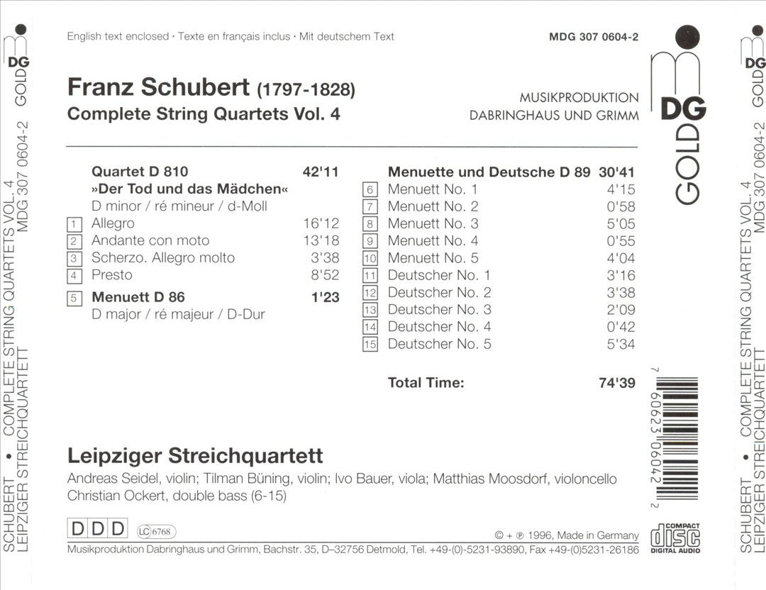 Schubert: Complete String Quartets, Vol. 4 cover art