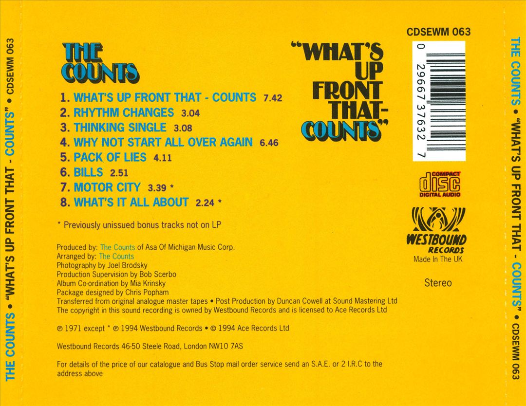 What's Up Front That Counts cover art