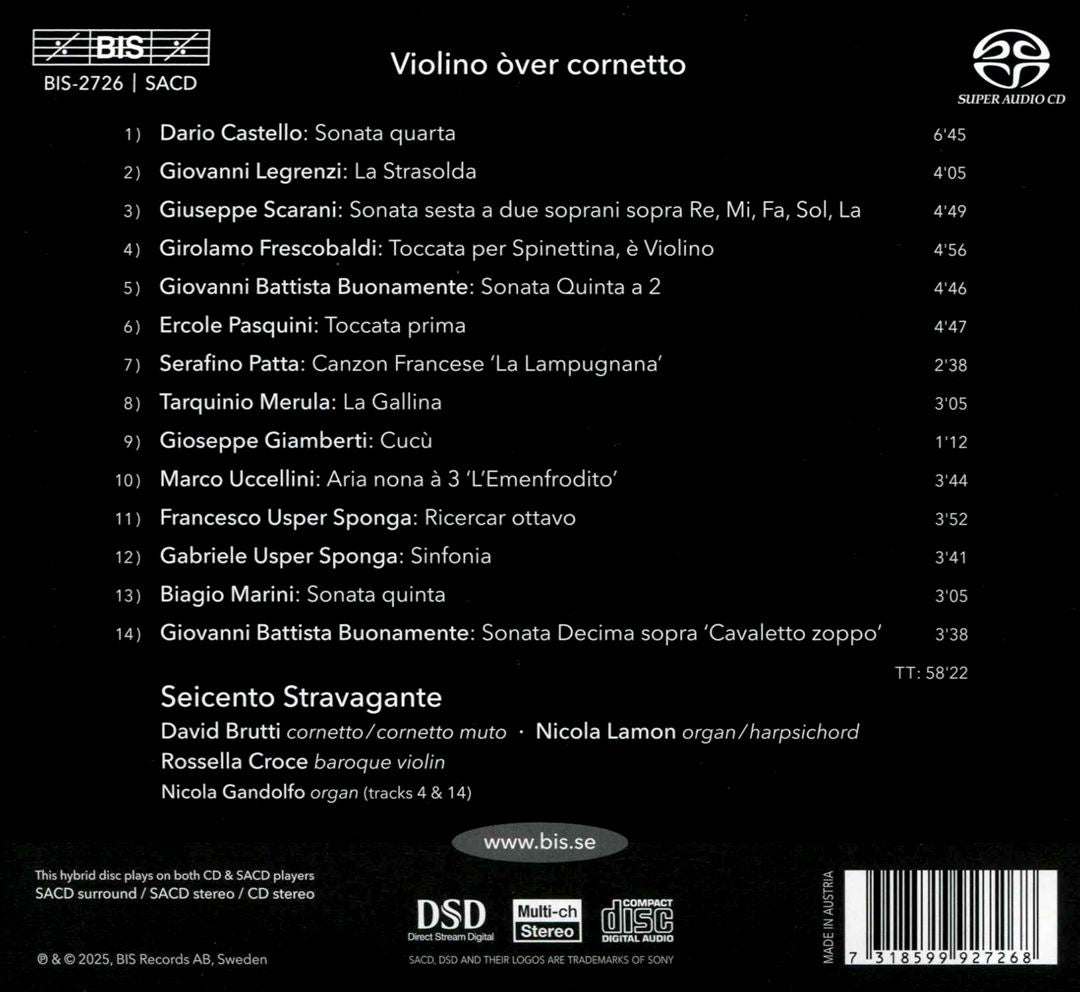 Violino òver cornetto cover art