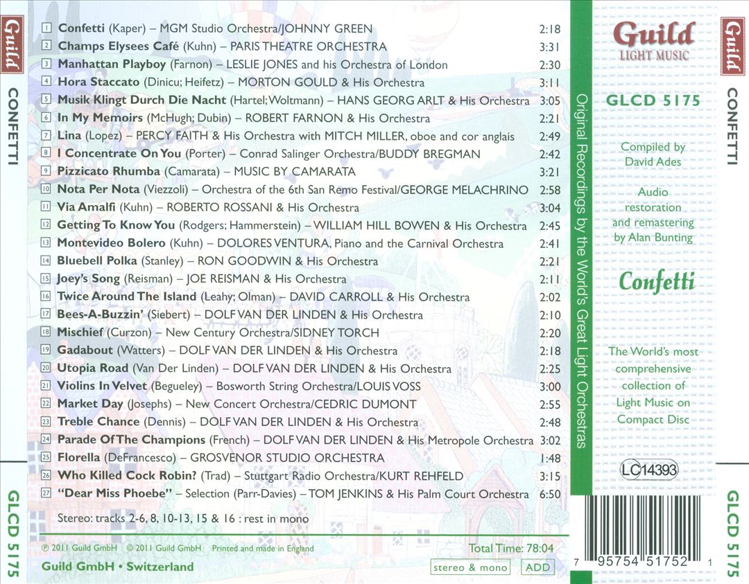 Golden Age of Light Music: Confetti cover art