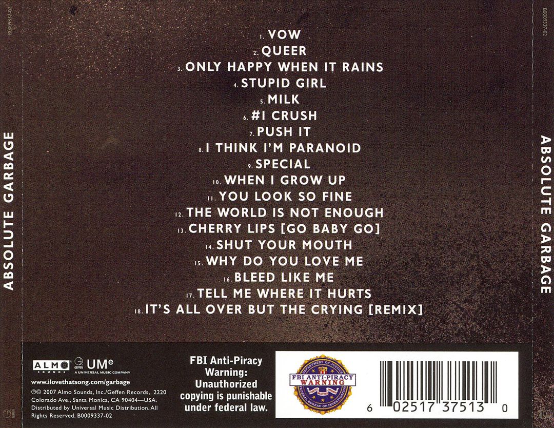 Absolute Garbage cover art