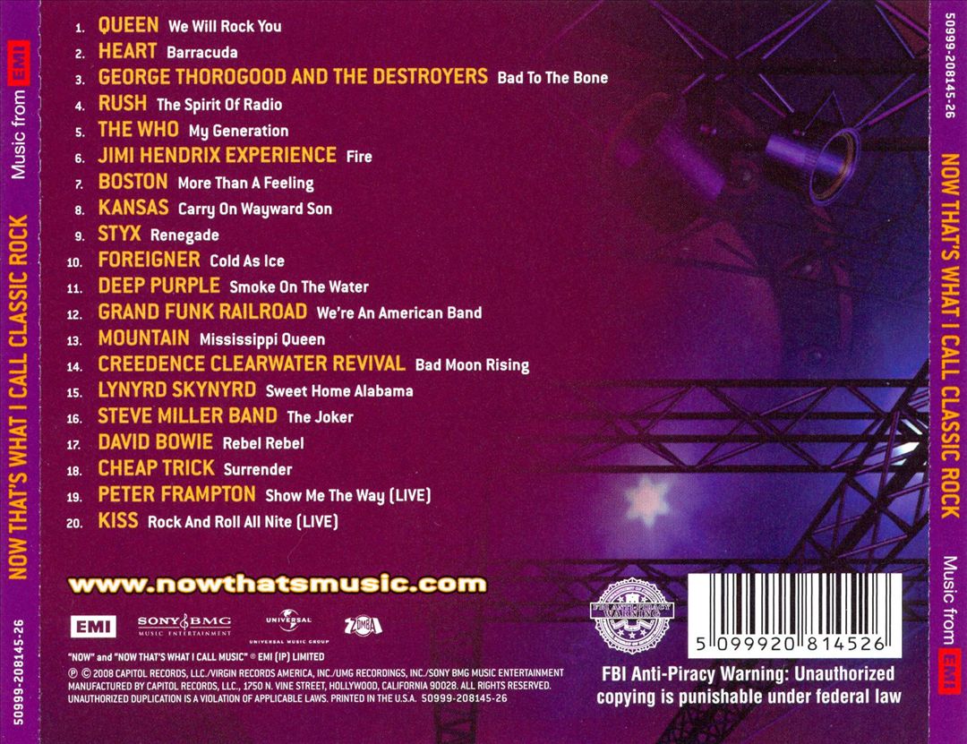 Now That's What I Call Classic Rock cover art