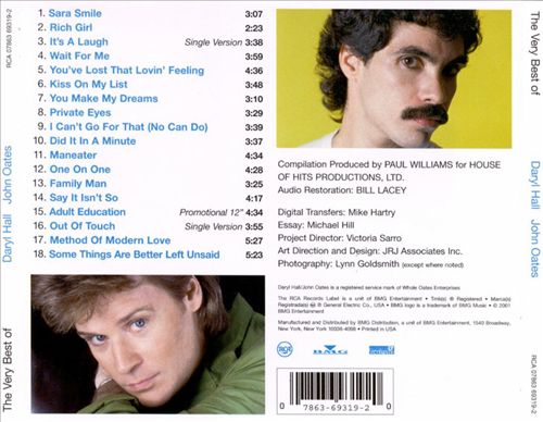 The Very Best of Daryl Hall & John Oates [Australia] cover art