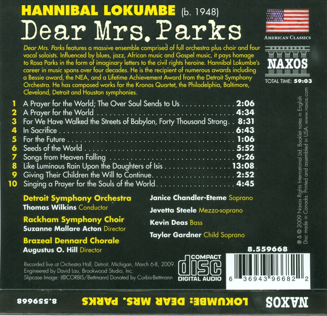 Hannibal Lokumbe: Dear Mrs. Parks cover art