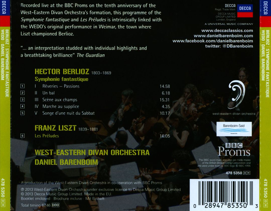 Berlioz: Symphonie fantastique; Liszt: Les Préludes cover art