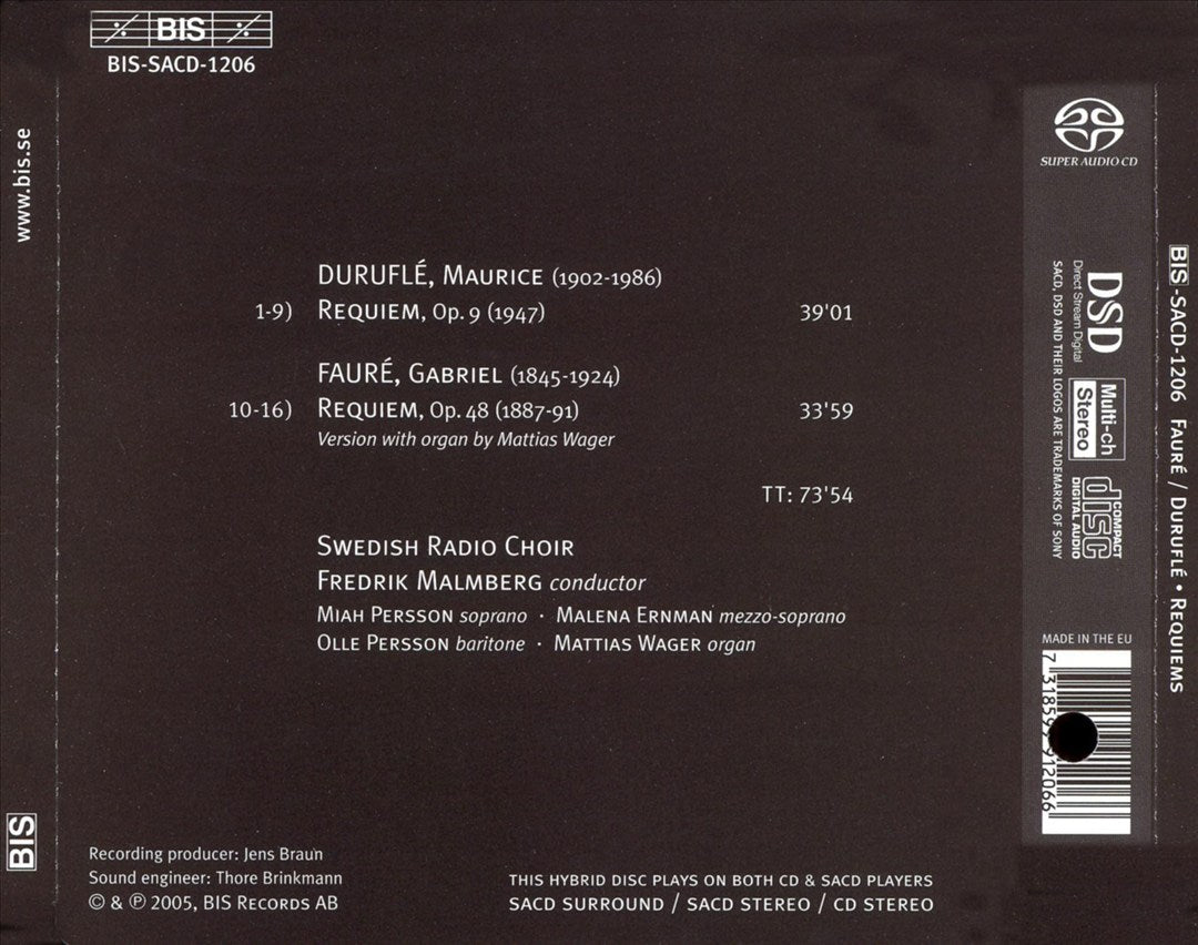 Fauré, Duruflé: Requiem cover art