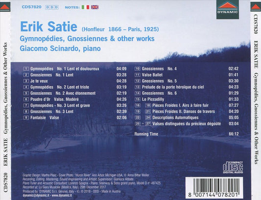 Erik Satie: Gymnopédies, Gnossiennes and Other Works cover art