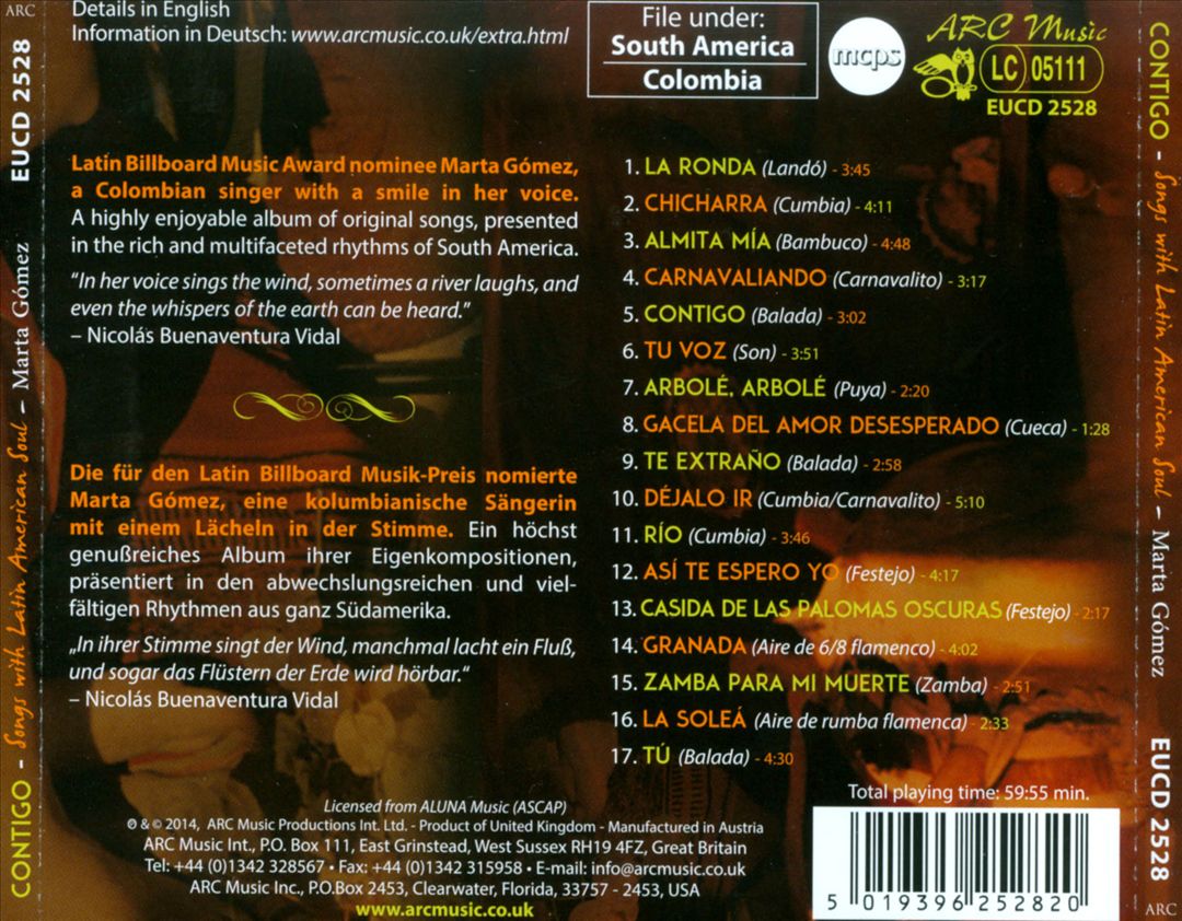 Contigo:  Songs With Latin American Soul cover art