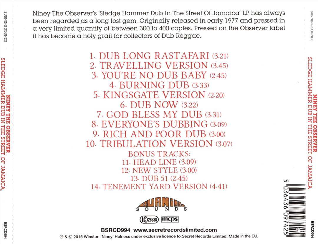 Sledge Hammer Dub in the Street of Jamaica cover art