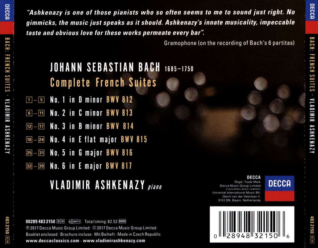 Bach: French Suites cover art