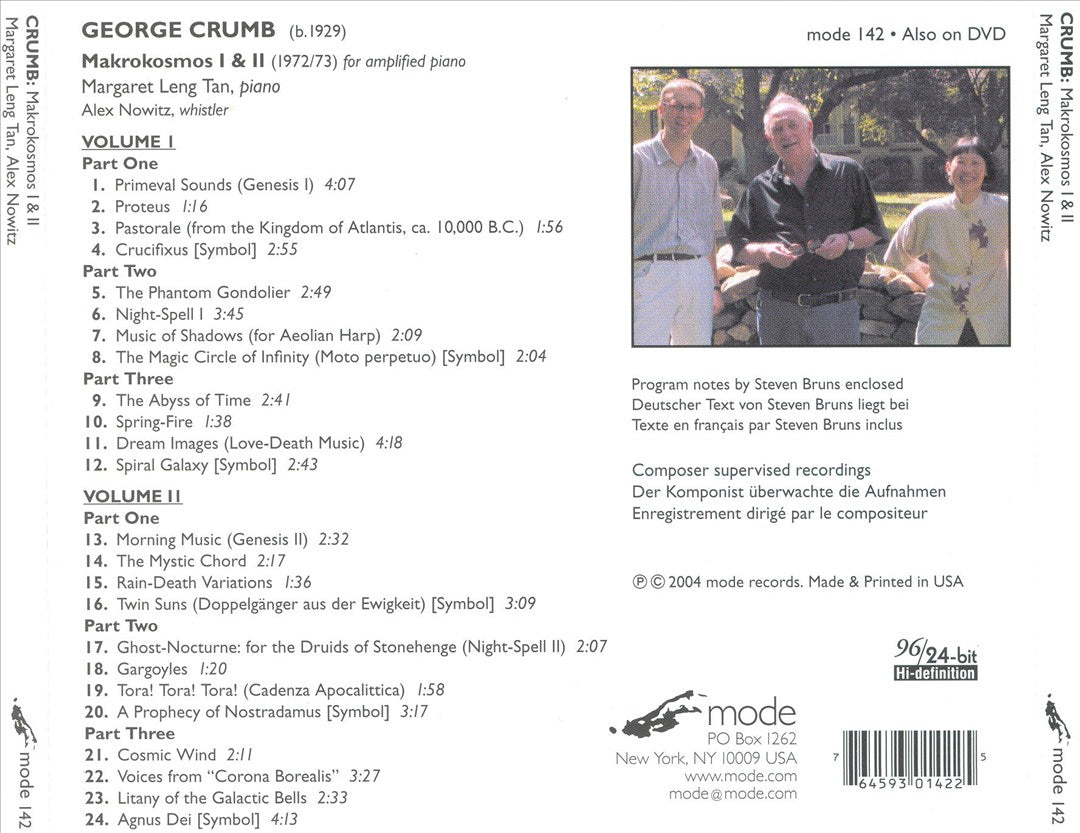 George Crumb: Makrokosmos I & II cover art
