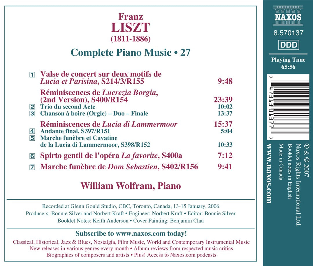 Liszt: Donizetti Operatic Reminiscences and Transcriptions cover art