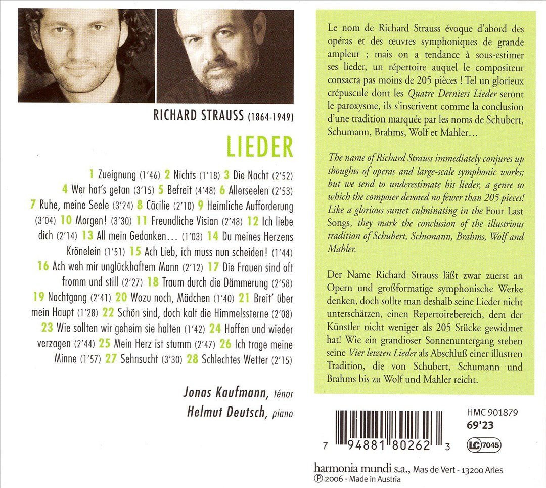 Strauss: Lieder cover art