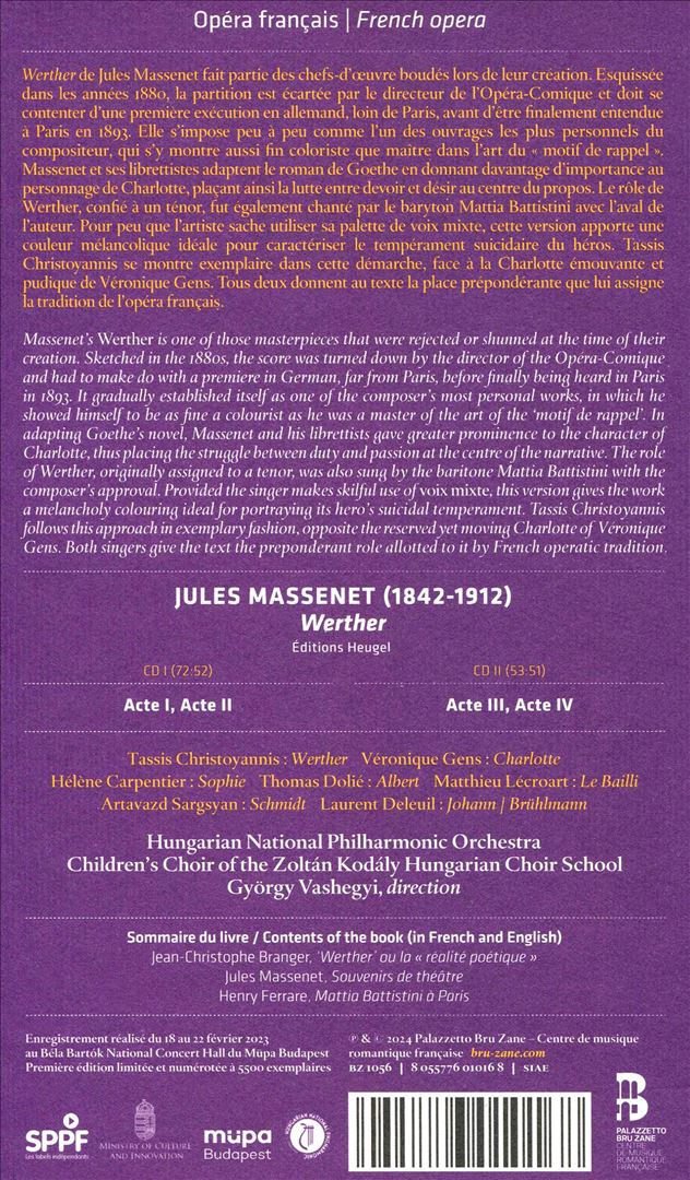 Jules Massenet: Werther (Version Baryton) cover art