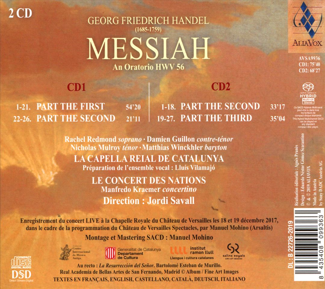 Georg Friderich Händel: Messiah cover art