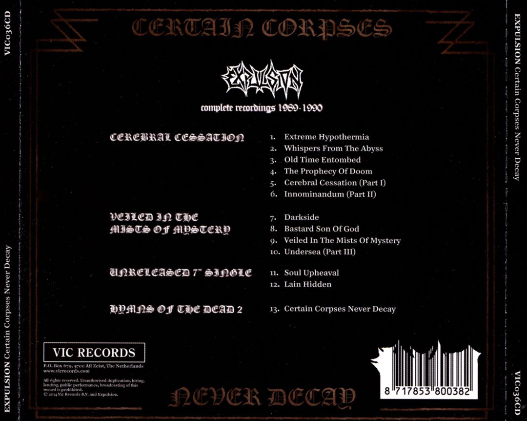 Certain Corpses Never Decay: Complete Recordings 1989-1990 cover art