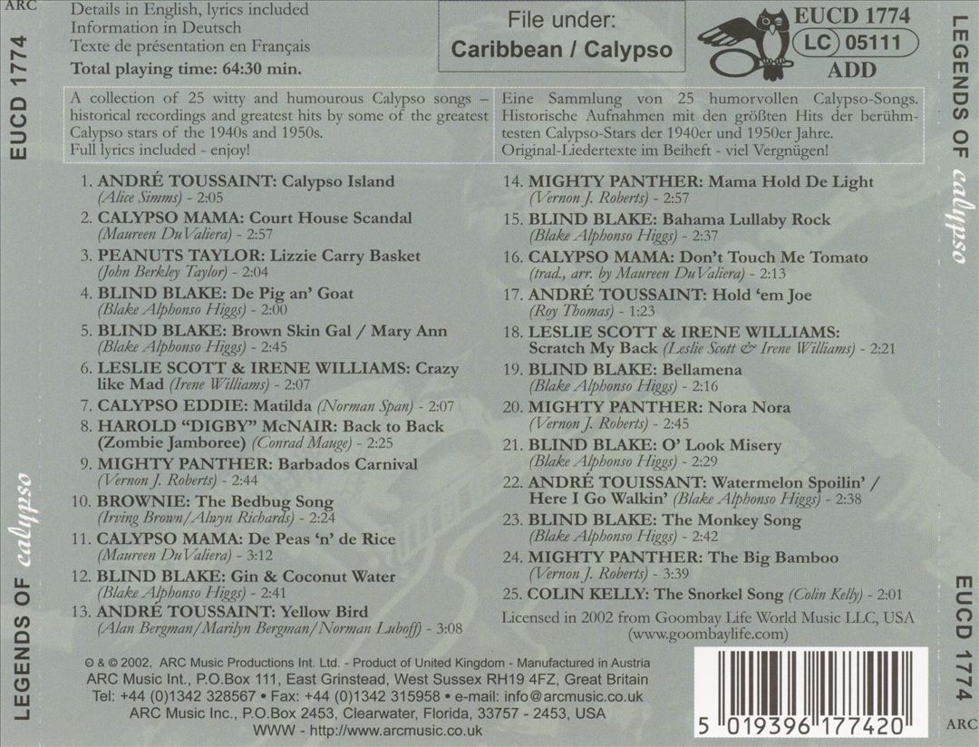 Legends of Calypso cover art