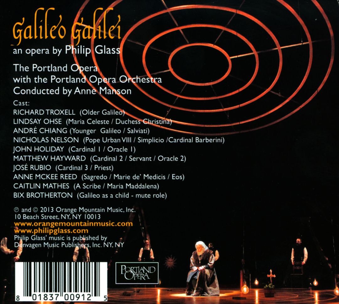 Philip Glass: Galileo Galilei cover art