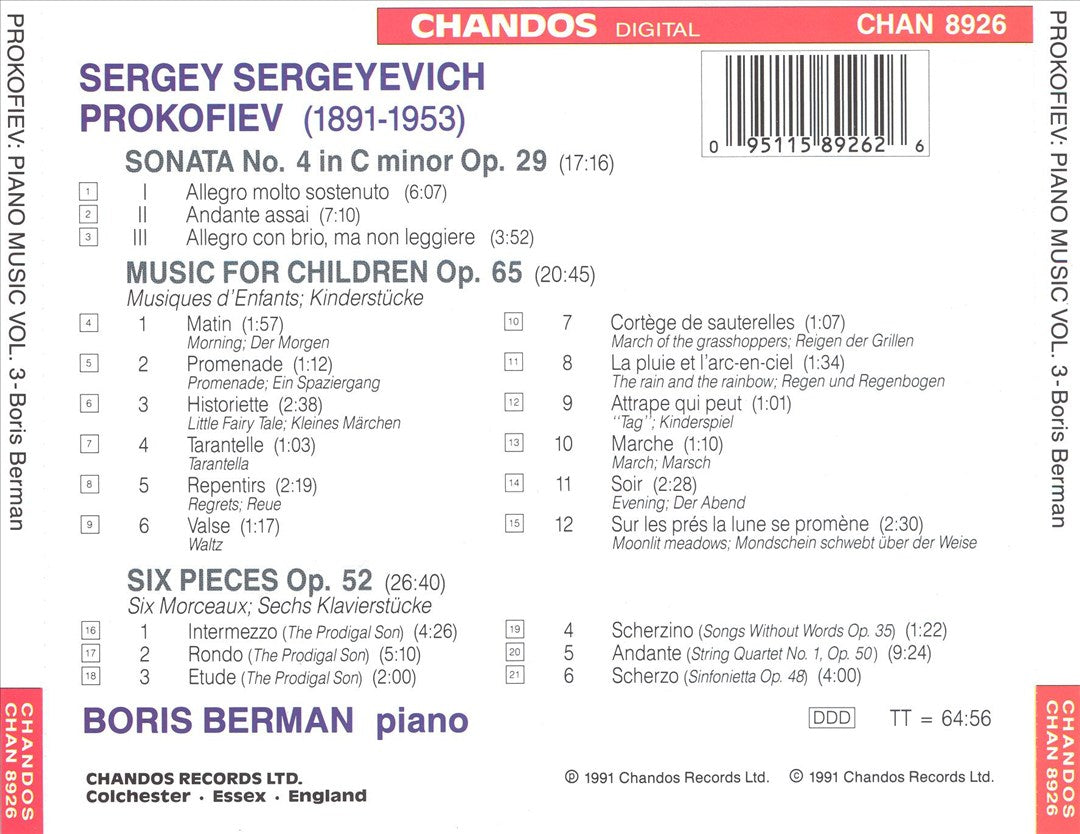 Prokofiev: Complete Piano Music, Vol. 3 cover art
