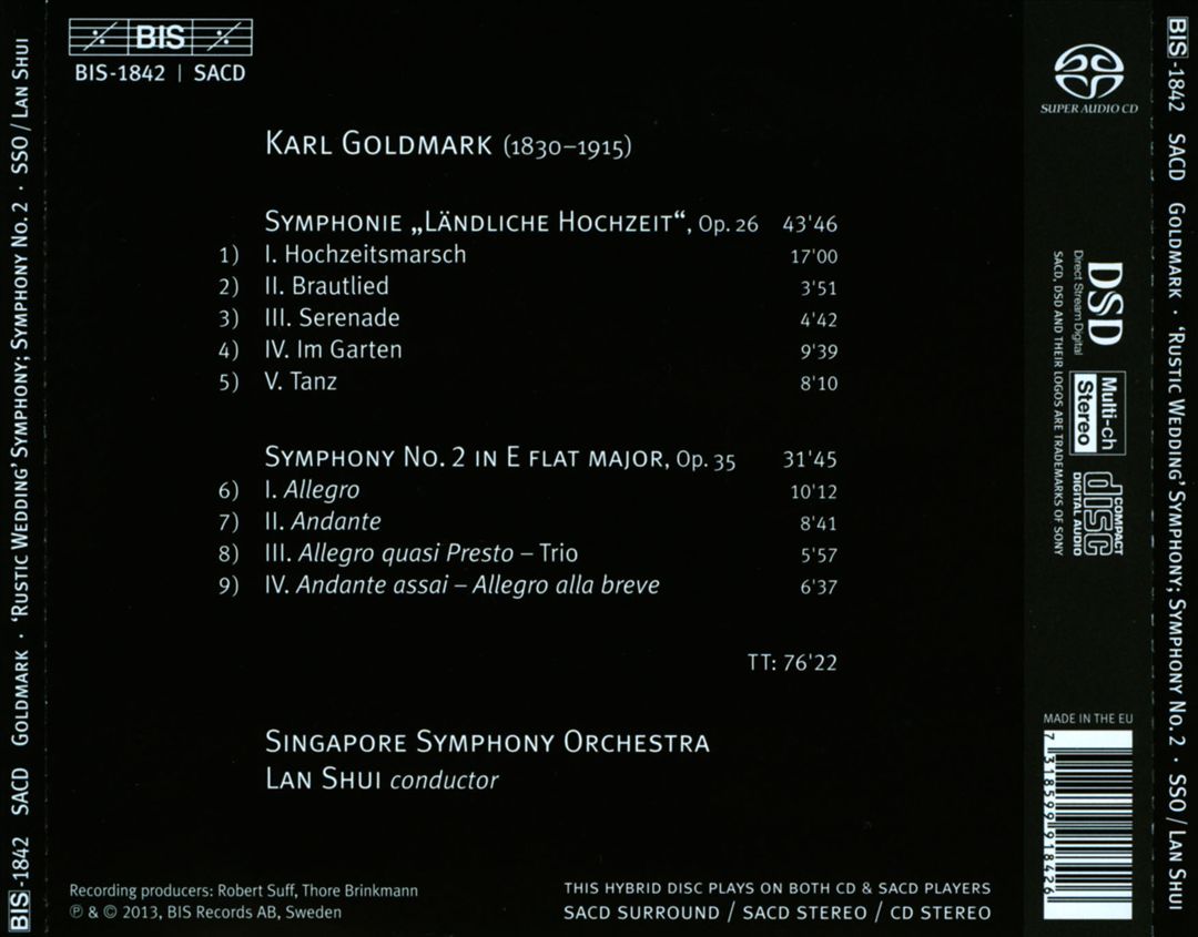 Karl Goldmark: Rustic Wedding Symphony; Symphony No. 2 cover art