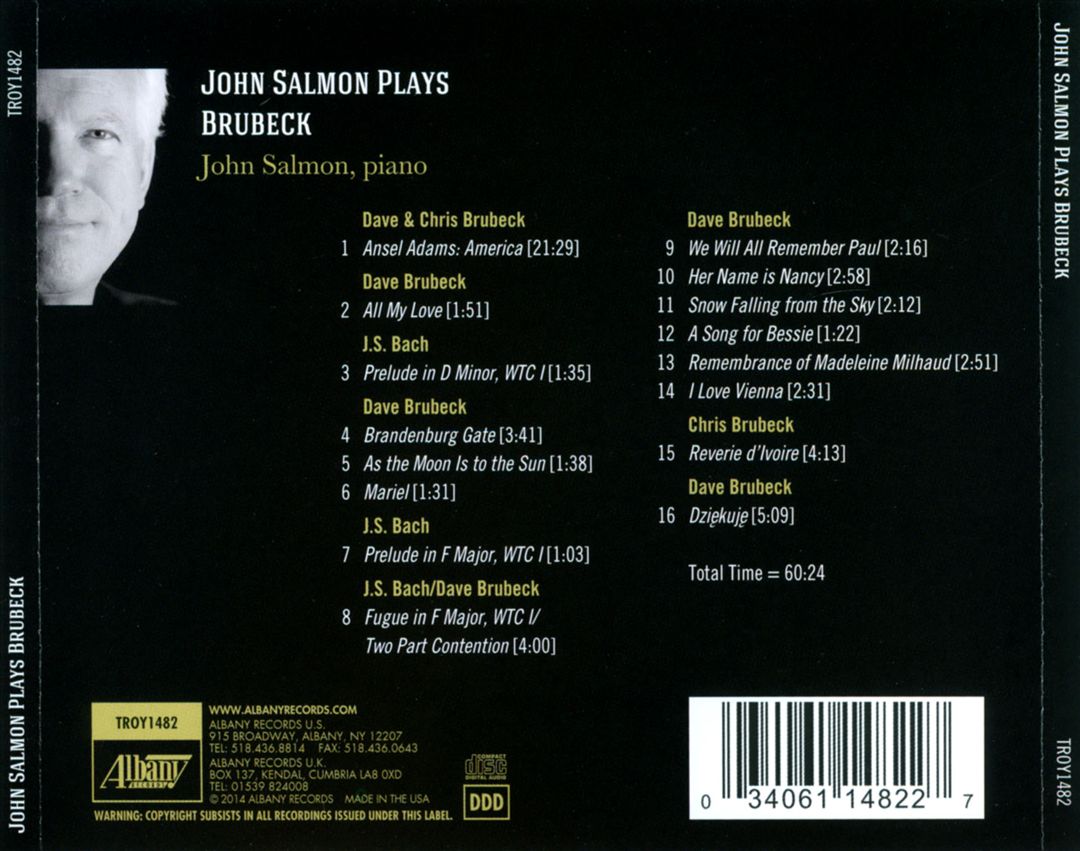 John Salmon Plays Brubeck cover art