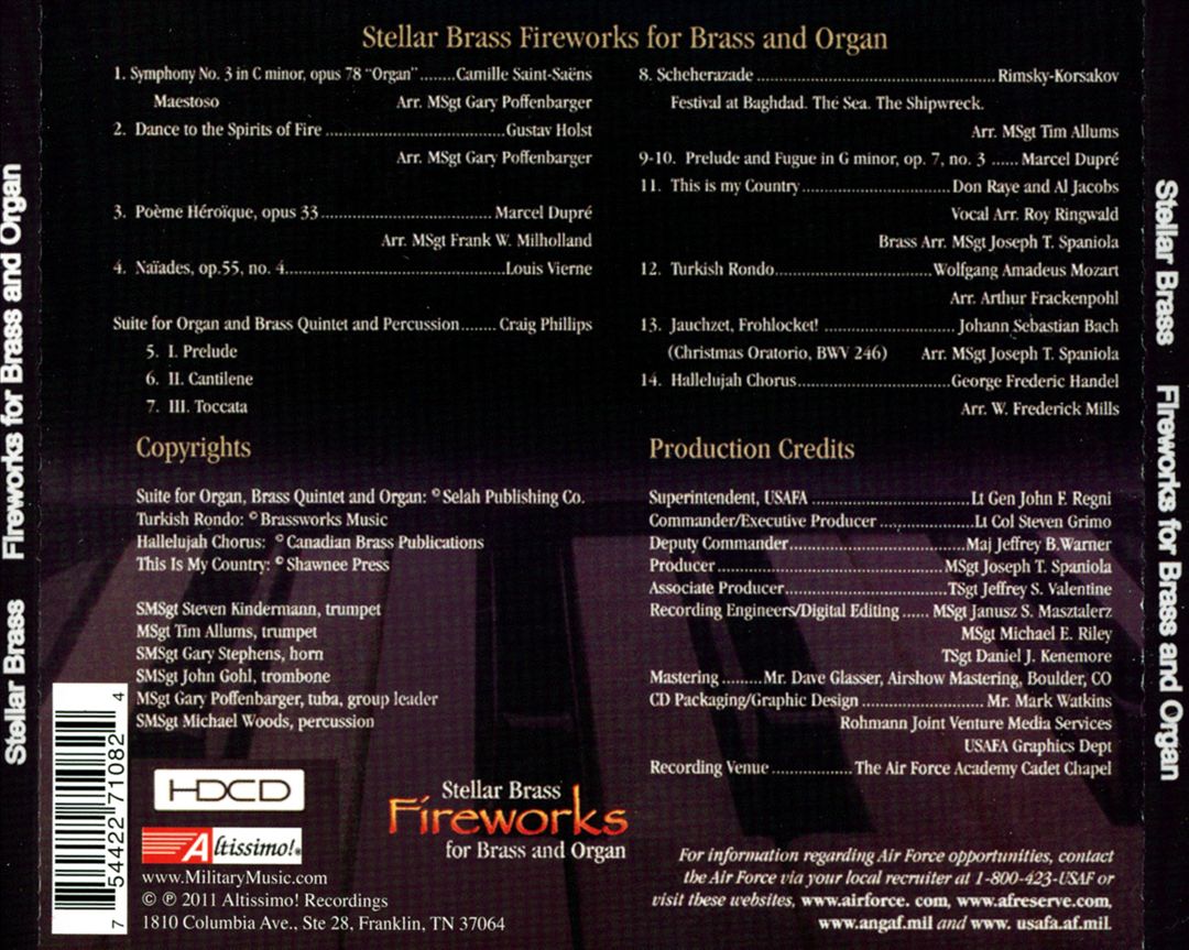 Fireworks for Brass and Organ cover art