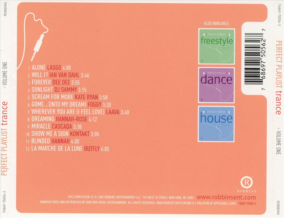 Perfect Playlist Trance, Vol. 1 cover art