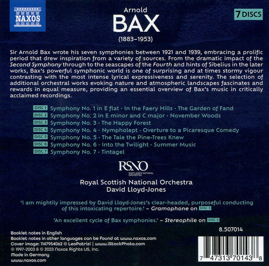 Bax: Complete Symphonies; Orchestral Works cover art