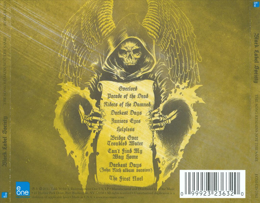 Song Remains Not the Same cover art