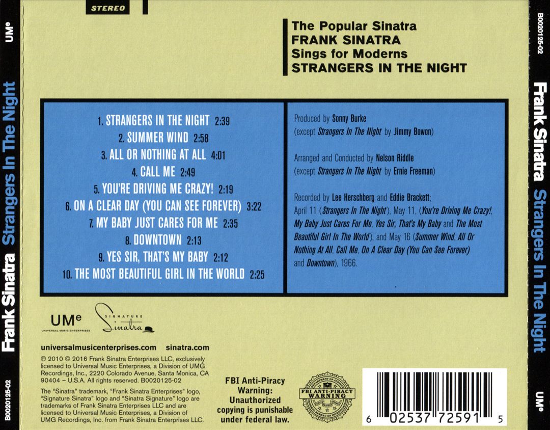 Strangers in the Night cover art