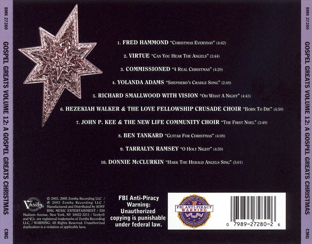 Gospel Greats Christmas [BMG Special Products] cover art
