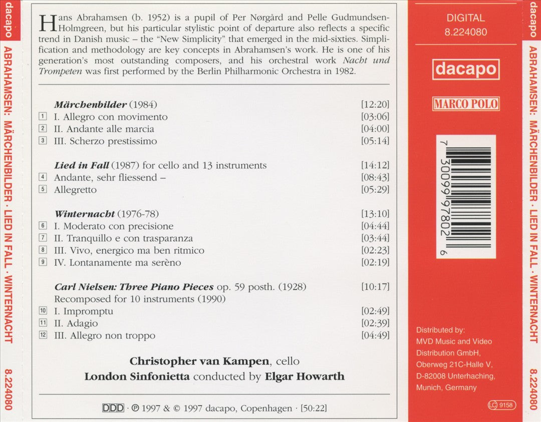 Hans Abrahamsen: Märchenbilder; Lied in Fall; Winternacht cover art